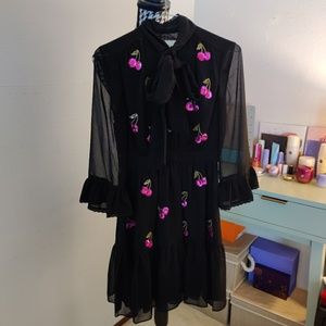 Sold Kate Spade sequin cherries shirtdress 00
